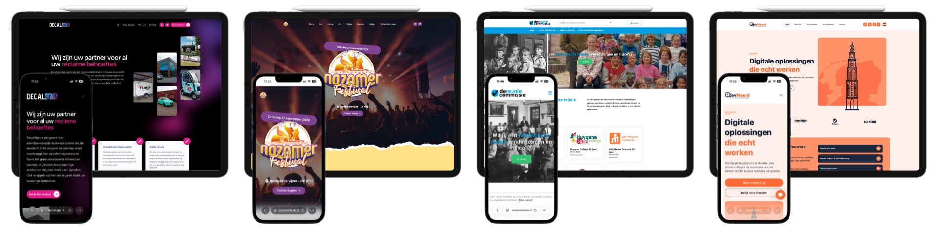 Screenshot of a recently completed project (nazomerfeest.nl)